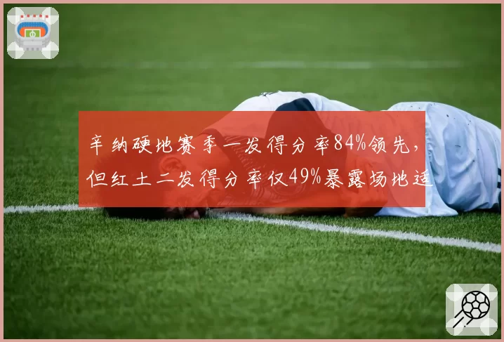 辛纳硬地赛季一发得分率84%领先，但红土二发得分率仅49%暴露场地适应差